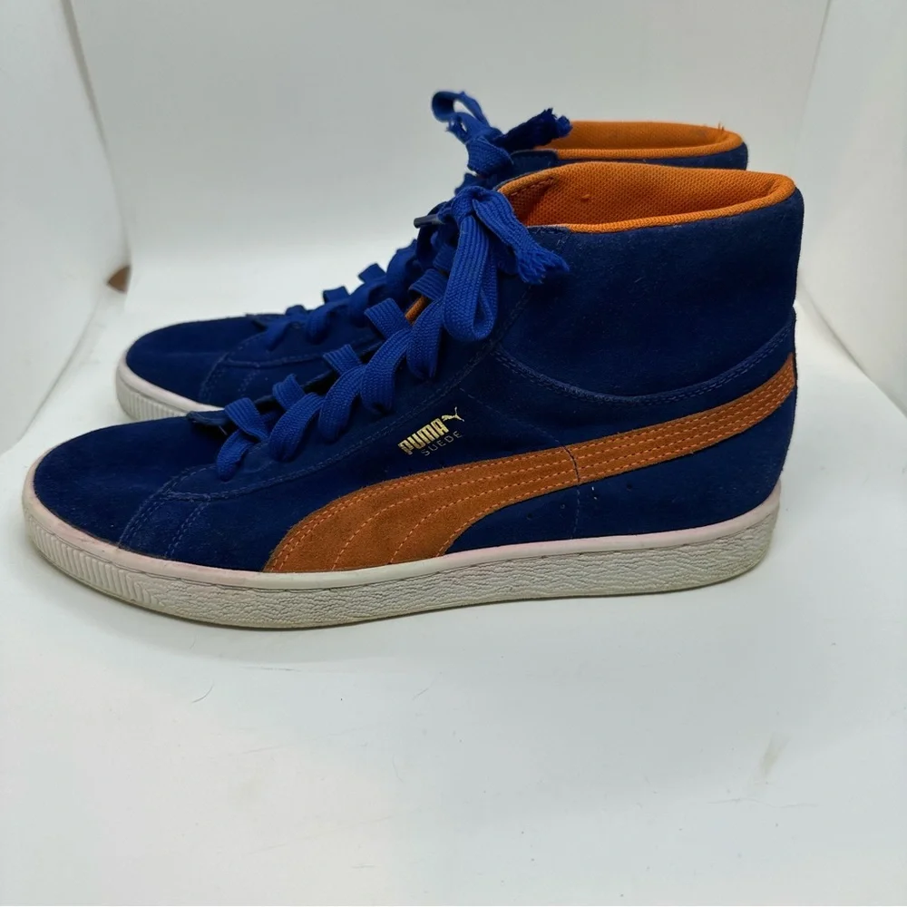Puma Suede Mid Blue Orange High Top Sneakers Men’s 7